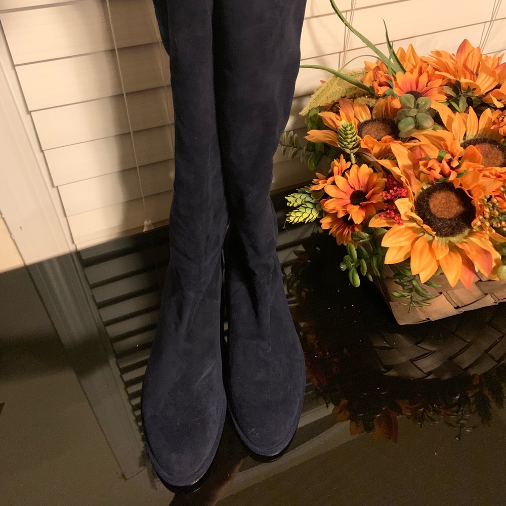 Stuart Weitzman Navy Blue High Boots Size 6.5